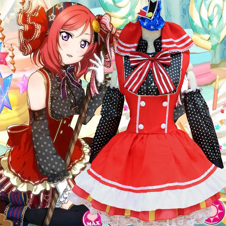 Nishikino Maki Косплей Аниме мультфильм LoveLive! косплей для девушек на Хэллоуин Лолита