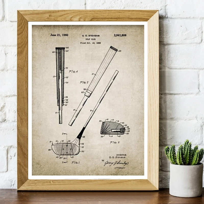 Vintage Golf Patent Canvas Print