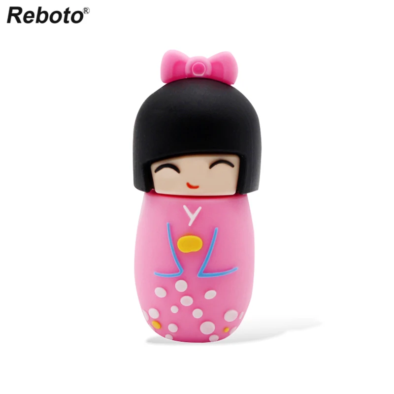 Cartoon Cute Japan kimono Dolls USB Flash drive 4GB 8GB 16GB 32GB 64GB Memory Pen Drive Stick usb creative Pendrive