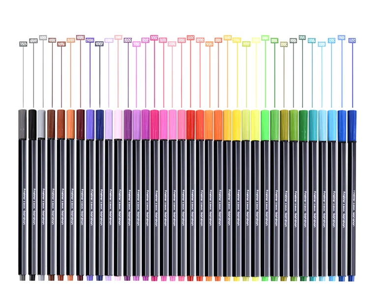 36 цветов, набор тонких карандашей, микрон, эскизный маркер, цветной, 0,4 мм, раскраска для манги, художественная школа, иглы для рисования, эскиз, маркер, комиксы