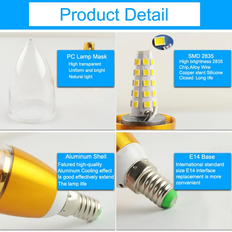 GreenEye 6 unids E14 bombilla de vela LED luz 7 W 9 W de aluminio de la lámpara de LED 220 v de oro anillo de plata blanco cálido ampolla Lampara Vintage Retro GreenEye 6 unids E14 bombilla de vela LED luz 7 W 9 W de aluminio de la lámpara de LED 220 v de oro anillo de plata blanco cálido ampolla Lampara Vintage Retro