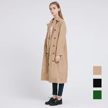 RK001 классический винтажный большой x-long Тонкий персик кожи женщин длинный Тренч пальто