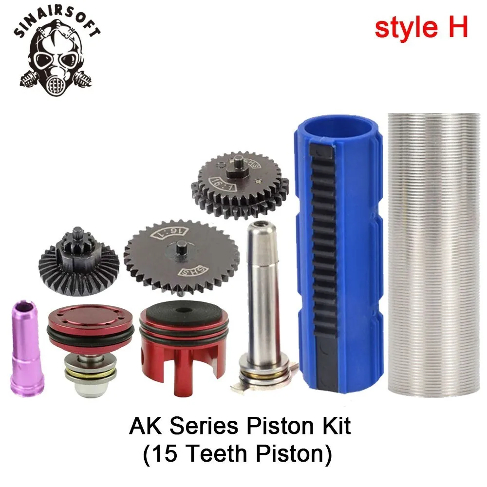 SHS-16-1-Gear-Nozzle-Cylinder-Spring-Guide-14-Teeth-Piston-Kit-Fit-Airsoft-M4-M16 (7)