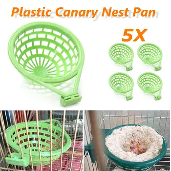 

5pcs bird eggs Nest Pan parrot nest box bird cage decoration plastic Mesh Bird hatching accessories