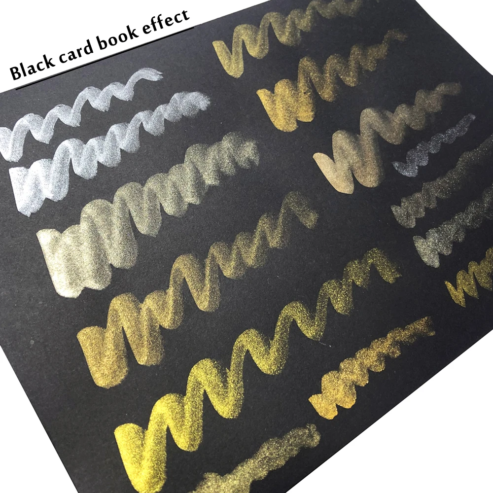 Premium 5/8Colors Solid Water Color Set Metallic Gold Pigment Paint With Waterbrush For Artist Painting Watercolors Art Supplies