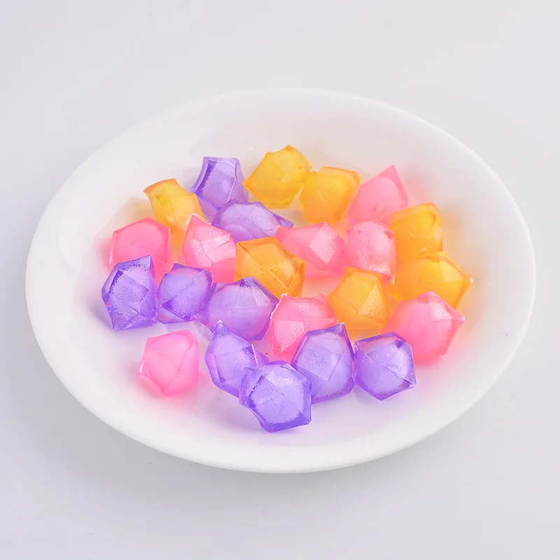 

Acrylic Crystal Rhinestone decoration aquarium Resin Cute Multicolor Simulated ice cube Tank Aquarium Ornaments Decor New