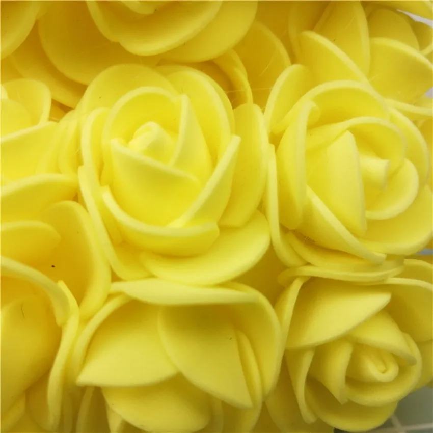 Лидер продаж года: искусственное мыло в виде утки и собаки из розовой пены с цветком, подарки на год для женщин, подарок на день Святого Валентина - Цвет: 500pcs yellow rose