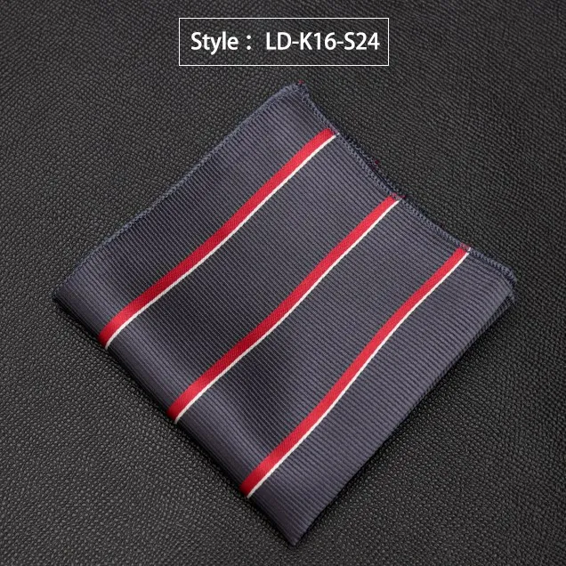 LD-K16-S24 Мужской носовой платок, роскошный жаккардовый галстук для мужчин, подарки, Пейсли, карманное квадратное полотенце, Hankies, модные аксессуары для формального платья, галстук - Цвет: LD-K16-S24
