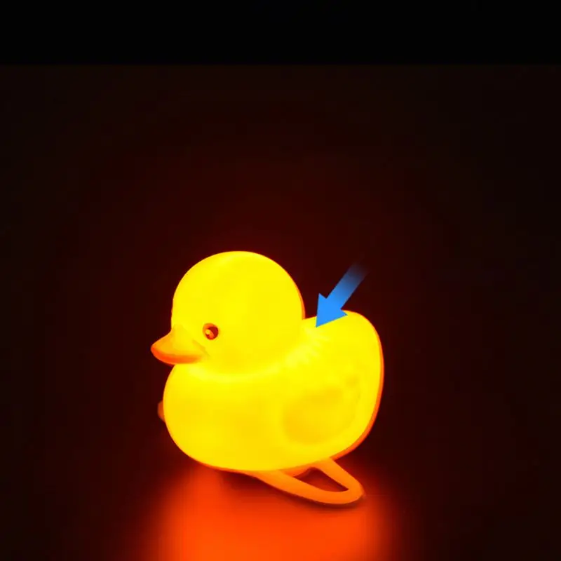 Perfect Hot Bicycle Light Bicycle Duck Bell Motorcycle Little Yellow Duck Wearing Helmet Children With Hard Hat Horn Light 8
