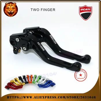 

For DUCATI Monster 796 696 HYPERMOTARD 796 gold black 2 finger red motobike Motorcycle Adjustable Short Brake Clutch Levers