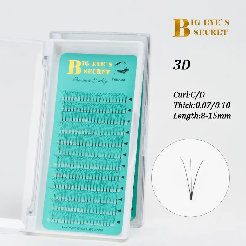 Short Stem Russian Volume Eyelash Extension 1 Tray Fans 3 Bundles Makeup Brushes Premade False Lash Soft | Красота и здоровье