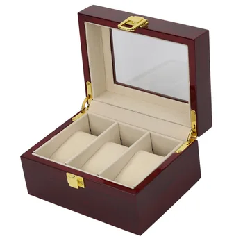 

Spray Wood Watch Box 3 Bedroom Wine Red Caja Relojes Boite Montre