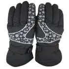 Мужские Женские-30 зимние теплые лыжные перчатки водонепроницаемые спортивные перчатки для сноуборда - Цвет: Black