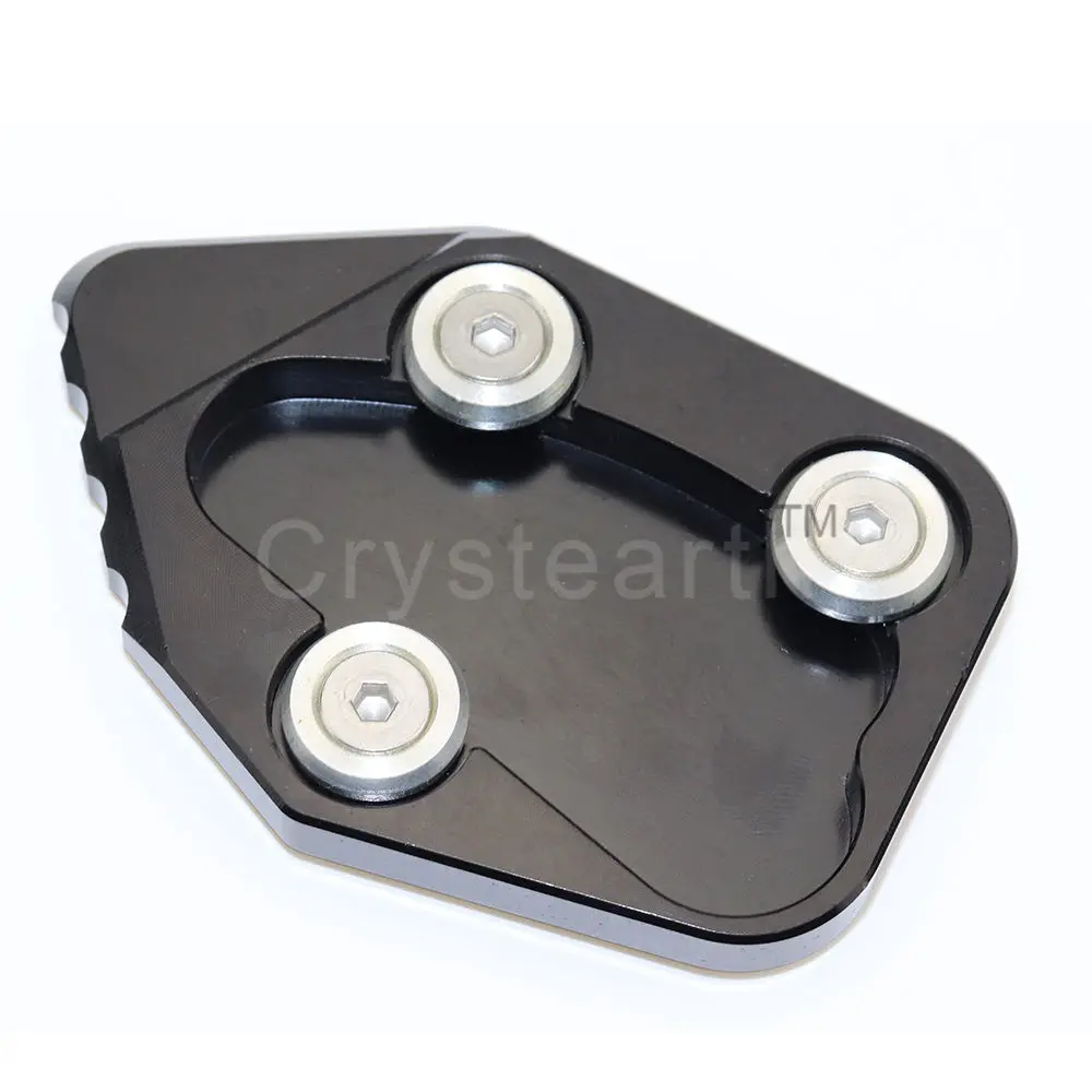 VORILES Aluminum Side Stand Extension Pad For Suzuki GSXR 600/750/1000 (2009-2022) - Prevents Tip-Overs, Black
