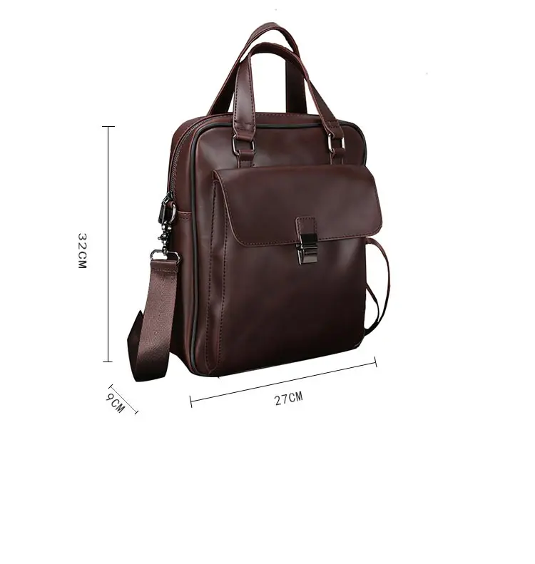 YIZHI 2018 Бизнес Для мужчин сумка для ноутбука Высокое качество PU кожаная сумка вертикальная компьютер рюкзак сумка