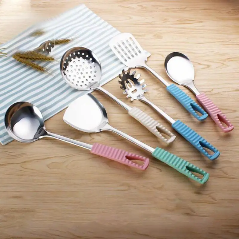 Nonstick Kitchen Stainless Slotted Turner Spatula Set Egg Frying Pan