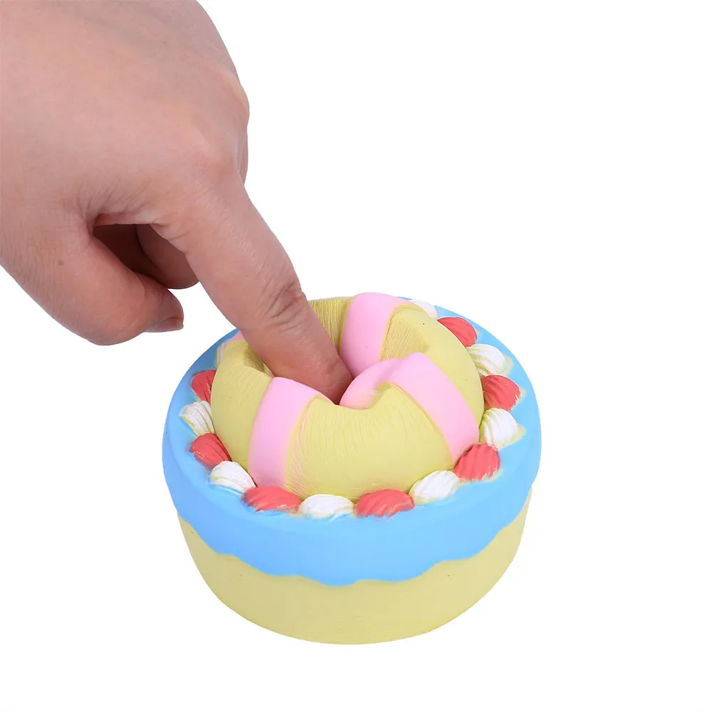 Jumbo лук торт ароматизированный супер медленно поднимающаяся Детская Игрушка снятие стресса игрушка веселые дети розовый мягкое для снятия