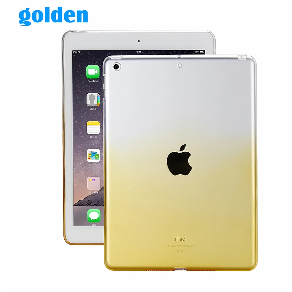 Чехол для iPad 9,7 дюймов /, PU мягкая резина+ градиент цвета чехол для iPad / выпуска A1822/A1823/A1893/1954