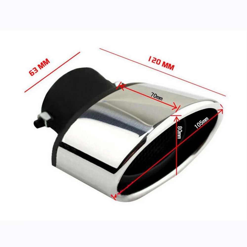 Trim Modified Exhaust Muffler Tip Car Tail Pipe Stainless Steel TailPipe Chrome For Ford Focus Chevrolet Cruze Aveo Kia 5 Mazda6 |