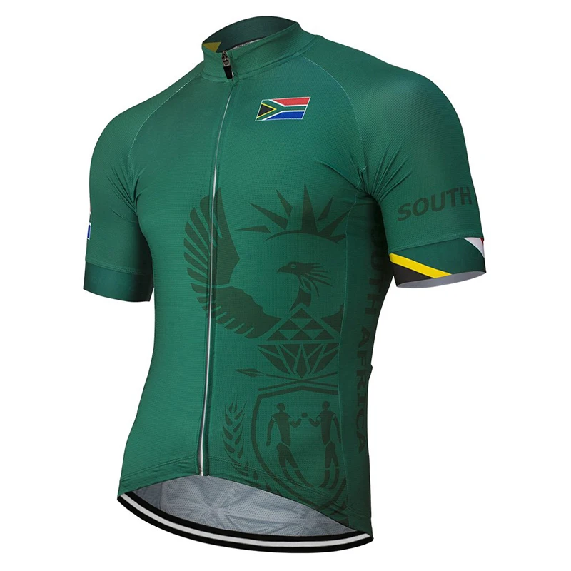 

New Summer Green Cycling Jersey Men Bicycle Wear Road Mountain Race Team Tops Bike clothing Sly Sun Customized South Africa