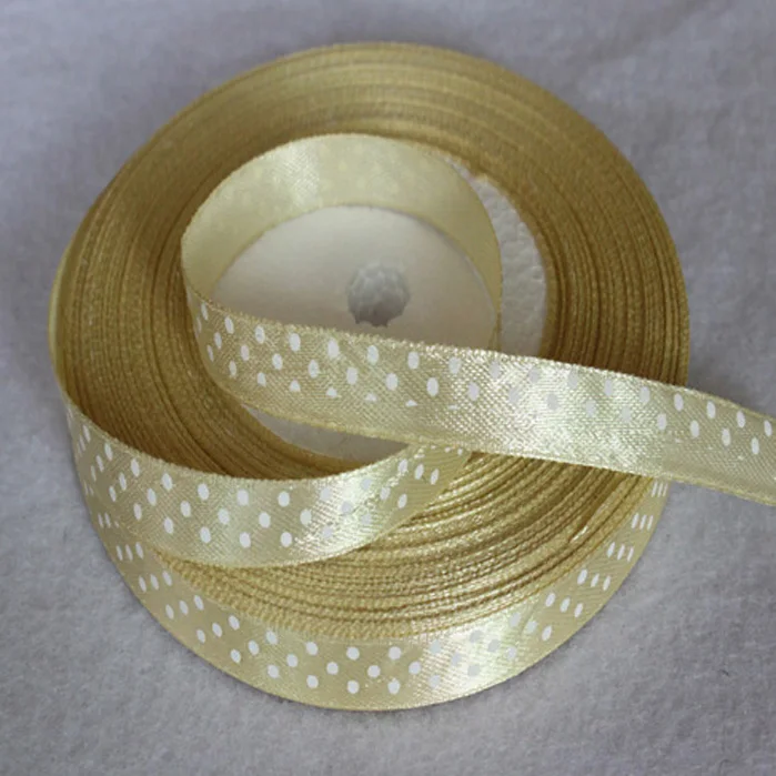 Атласная лента в горошек 100 ярдов 3/8 дюйма 10 мм|ribbon satin|polka dot ribbondot ribbon |