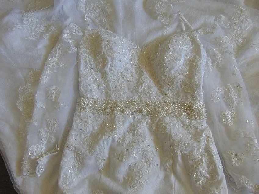 Vestido de noiva, кружевное свадебное платье русалки на бретельках, свадебное платье с длинными рукавами, платье невесты, платье с бисером на талии, Abiti da sposa