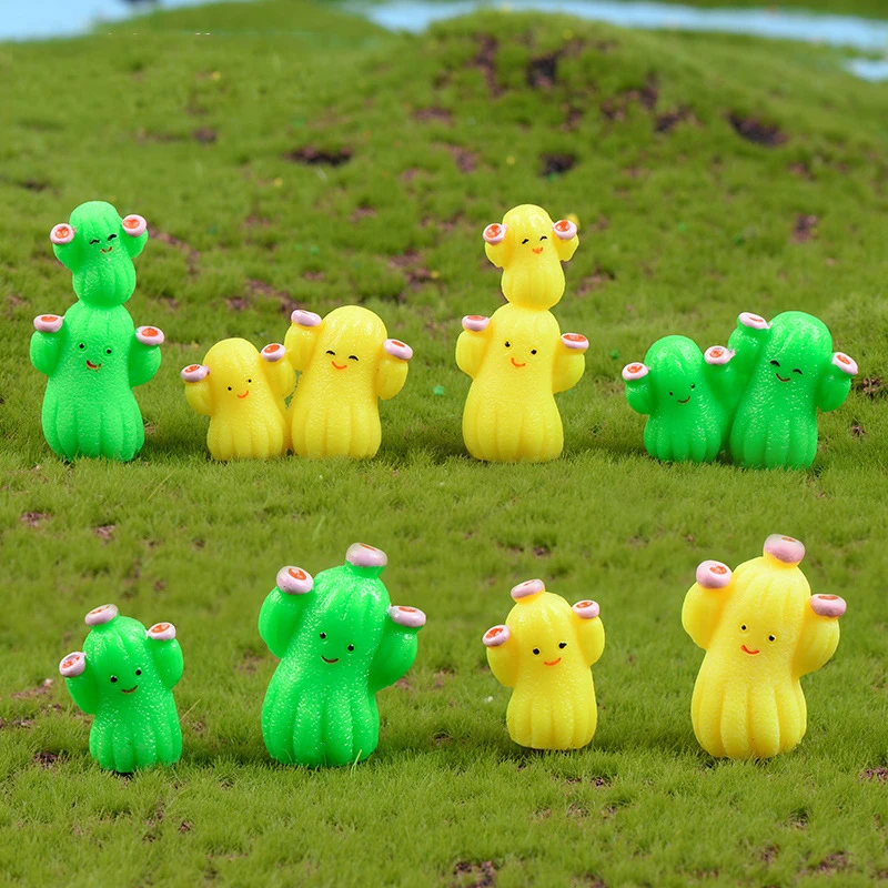 

Micro Landscape Kawaii Cactus Fairy Garden Miniatures Plant Pot Decor Bonsai Terrarium Ornament home decoration accessories