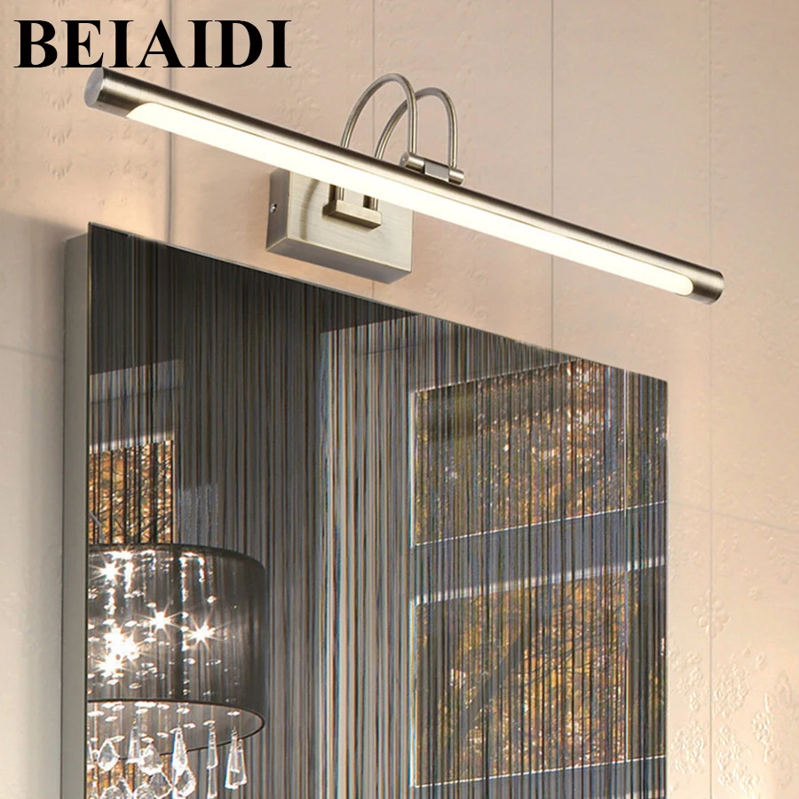 BEIAIDI 9W 12W Led Bathtoom Mirror Lamp Retro Bronze Vanity