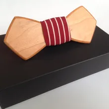 Галстук мужские новые люди дерево галстук-бабочка Matts треугольник плед форма джентльмен галстук-бабочка с подарочной коробке Свадебный галстук наборы