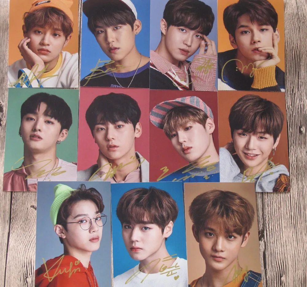 

signed WANNA ONE autographed group photo 1-1=0 Nothing without you 6 inches 11 photos set K-POP collection 112017C