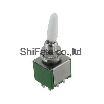 

5 x AC 250V 2A White Handle 6 Pin DPDT ON/ON 2 Position Mini Toggle Switch