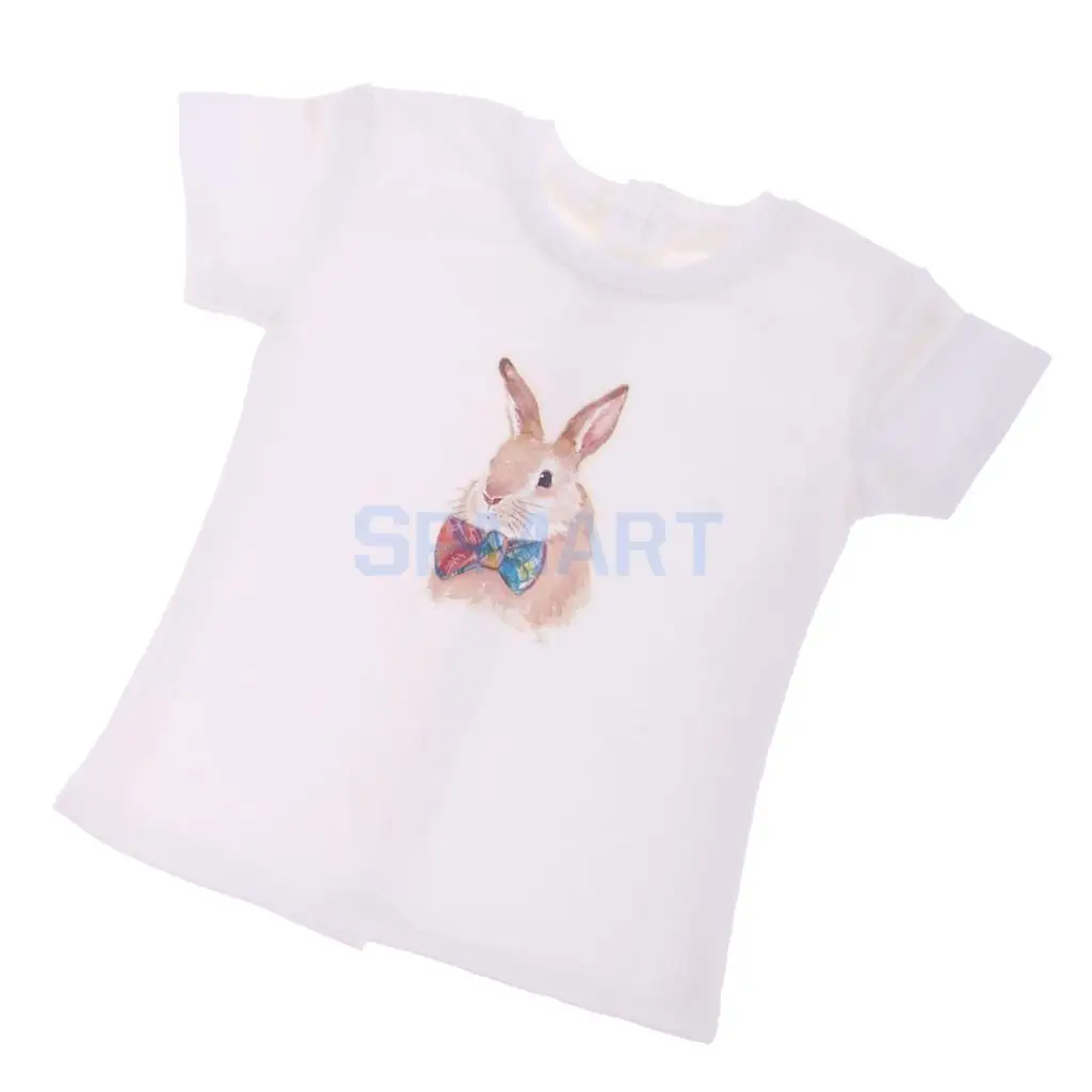 MagiDeal Cotton Summer Short Sleeve T-shirt Dress for 1/3 1/4 BJD for SD for Dollfie Dolls Clothes Accessory Kids Girls Gift
