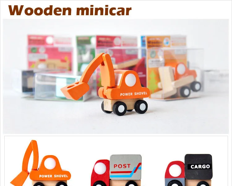 12pcslot Wooden Car Educational Toys Baby Kids Boy Toys Wheel Rotatable Cars Models Toys Simulate Mini Automobiles for Children (1)