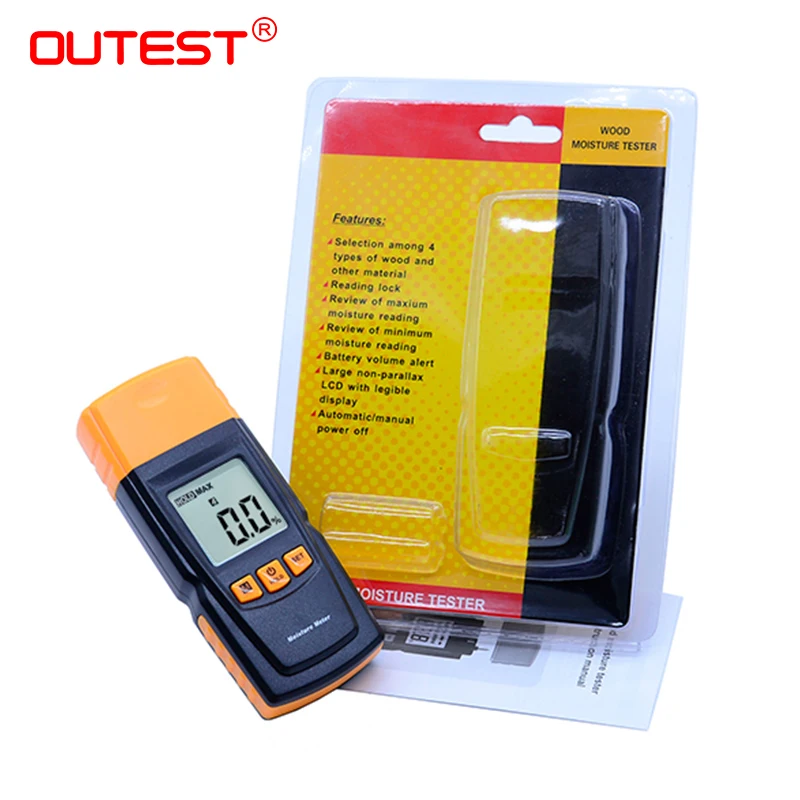 OUTEST Digital LCD Display Wood Moisture Meter Humidity Tester Timber Damp Detector portable wood moisture meter GM605 images - 6