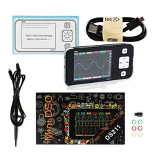 MINI DS211 Portátil LCD Digital Oscilloscope ARM Nano Tamanho de Bolso Digital Profissional DSO211 Automotivo com Sonda MCX