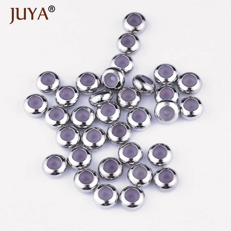 

10 pcs Wholesale Slider Beads Chain Stopper Beads DIY Bracelets Silver Plated Styles for Adjustable