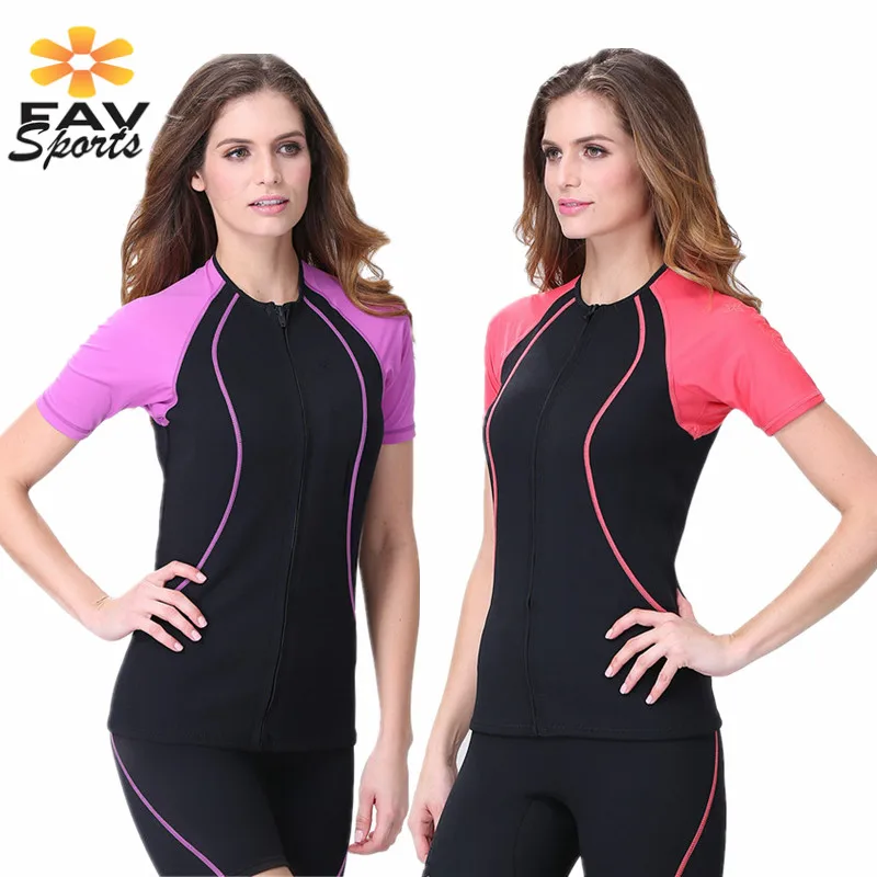 

1.5mm Women Scuba Neoprene Wetsuit For Snorkeling Diving SwimSuits UV Protection Rash Guard Short Sleeve Jumpsuit Sports Wear