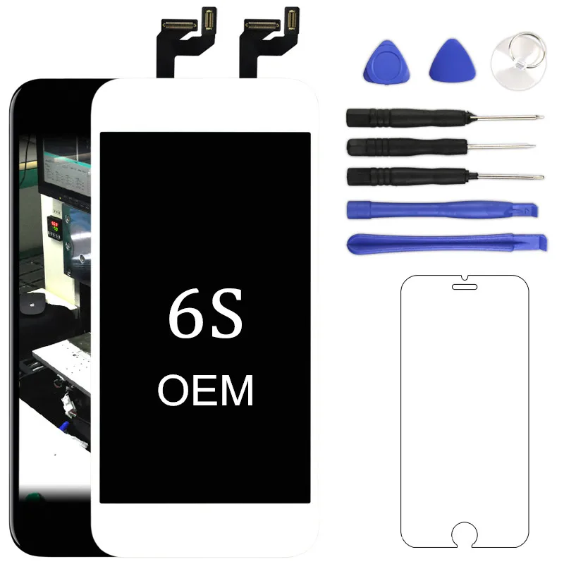 

Grade OEM Display For iPhone 6S LCD Digitizer Pantalla With Camera Holder With 3D Touch Screen Assembly For iphone 6S LCD