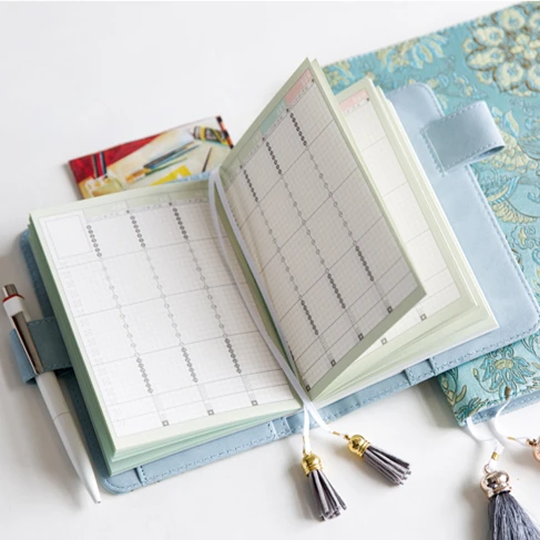 Undated Daily Weekly Monthly Refill Agenda For Hobonichi Grid/Lined/Blank/Planner Notebook Bullet Journal 100GSM Paper A5 A6