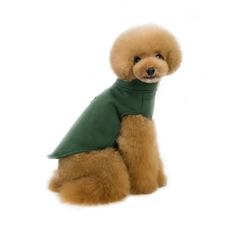 Зимний флисовый, для питомца, одежда для собак, щенков Костюмы однотонные Цвет панель в форме французского бульдога пальто Мопс костюмы куртка для маленькие собачки чихуахуа
