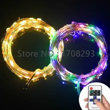 10 шт. 10 м 20 м серебристый Провода/coppe Провода теплый белый Гирлянды светодиодные огни фары Звездное гирляндой+ 12 В Адаптеры питания+ Дистанционное управление