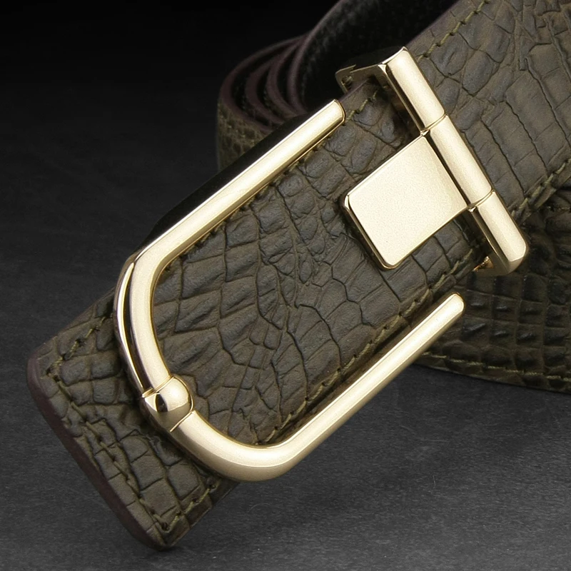 

High Quality Hot sale men belt genuine leather Waist Strap Cowskin luxury full grain leather ceinture homme Casual Waistband