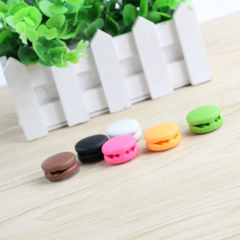 5 шт. милый защитный кабель для наушников Macaron проводный офисный стол органайзер