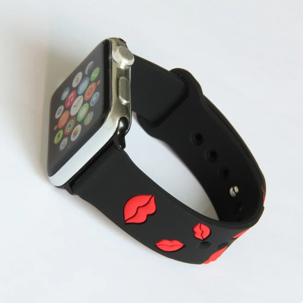 Силиконовый ремешок для Apple Watch 4 44 мм 40 мм силиконовый ремешок для Apple watch series 4 3 2 кролик мультфильм ремешок резиновый браслет