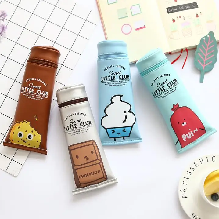 Snacks Mobilization Toothp PU Pencil Case Stationery Storage Bag Escalar Papelaria Escolar School Supplies deposit mobilization