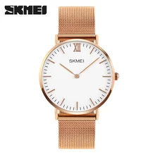 2018 SKMEI Luxury Brand Men Watch Ultra Thin Stainless Steel Clock Male Quartz Sport Watch Waterproof Casual Wristwatch Relogio 