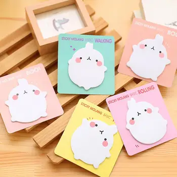 

1pcs/Lot New sticky Molang Potato Rabbit design Memo notepad Writing scratch pad office school stationery supplies