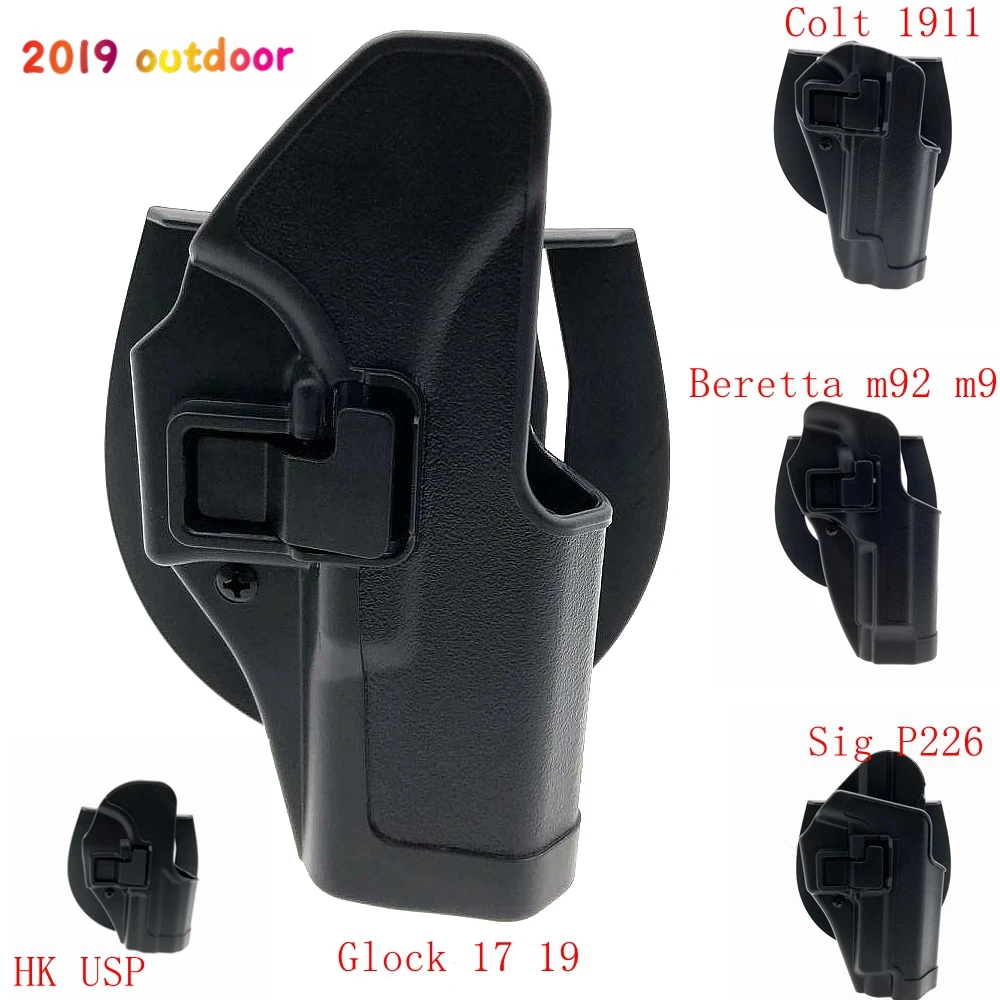 

Tactical Compact Handgun Belt Holster Quick Draw Right Hand Gun Holster For Colt 1911, Beretta m92 , Sig P226,USP,Glock 17