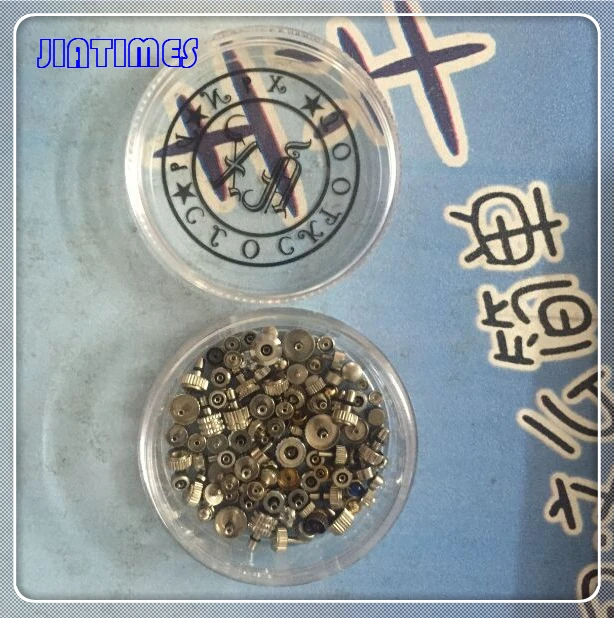 

Free Shipping 100pcs Full Metal Mixed Watch Crowns for Watch Repair