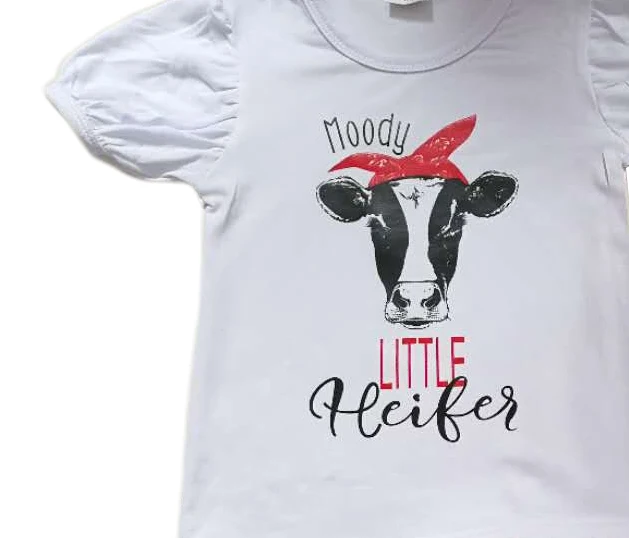 Лидер продаж 2020 детская одежда с рисунком коровы и животных moody модный